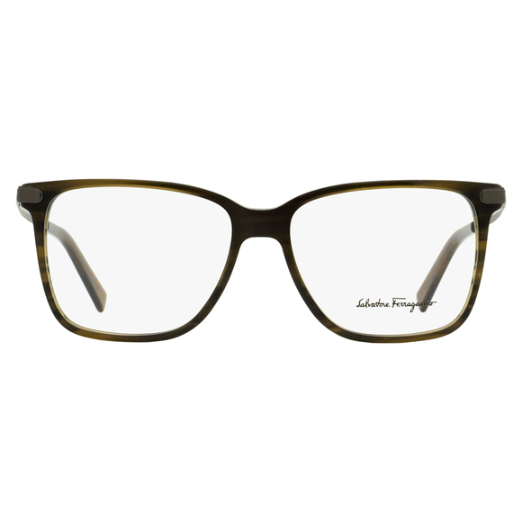 Salvatore Ferragamo Rectangular Eyeglasses SF2877 216 Striped Brown/Ruthenium 55 - Picture 2 of 2